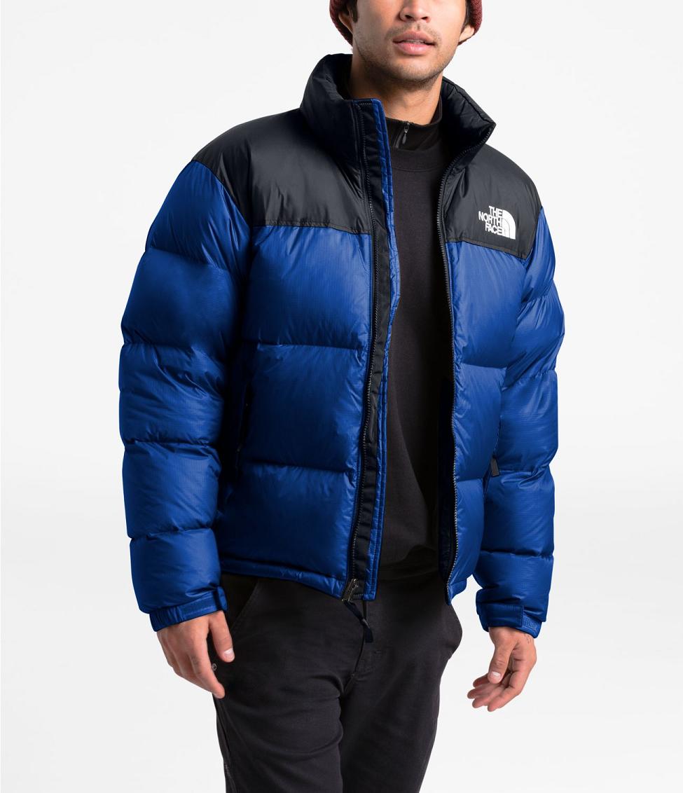 north face blue puffer jacket