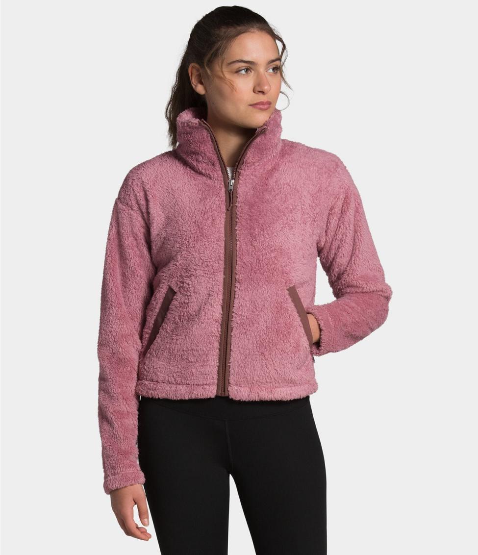 womens red north face fleece jacket