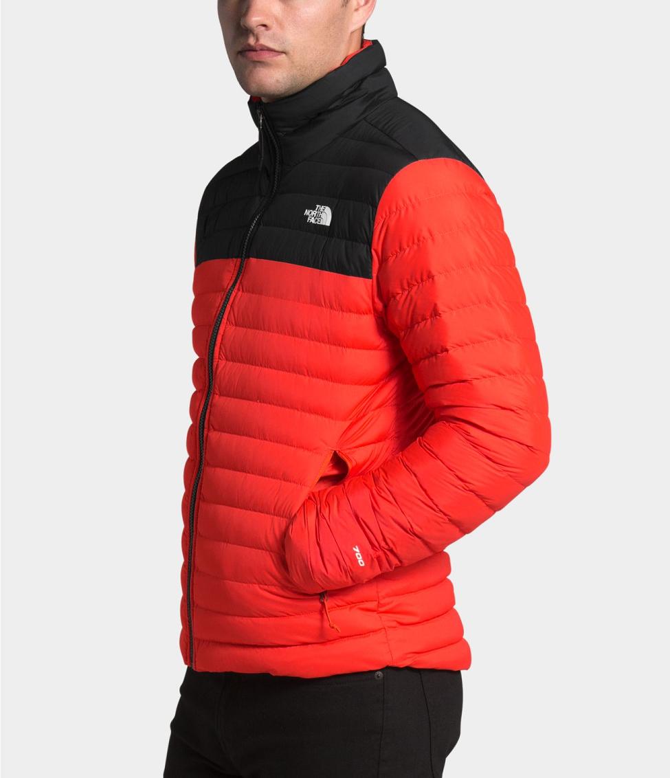 north face black jacket with red zipper